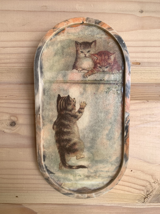 Декупаж в гипсе. Миниатюры. Кошки. 2